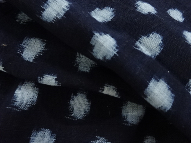  アンティーク　木綿本場久留米雪ん子絣単衣着物